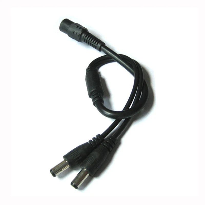DC 1 Female to 2 Male Power Splitter Cable 5.5 x 2.1 mm 40 cm