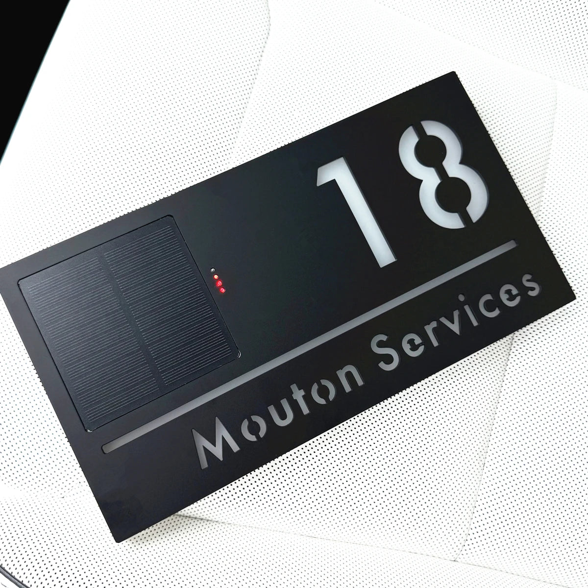 Customized Solar LED Acrylic House Number Sign for Front Door - Personalized Address Plate Dropshipping