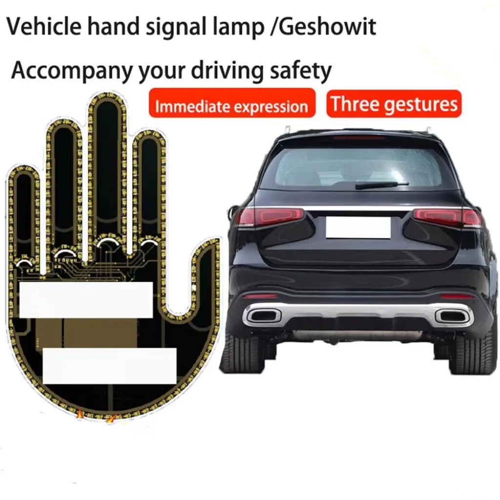 LED Gesture Light with Remote for Car Interior Window Sign