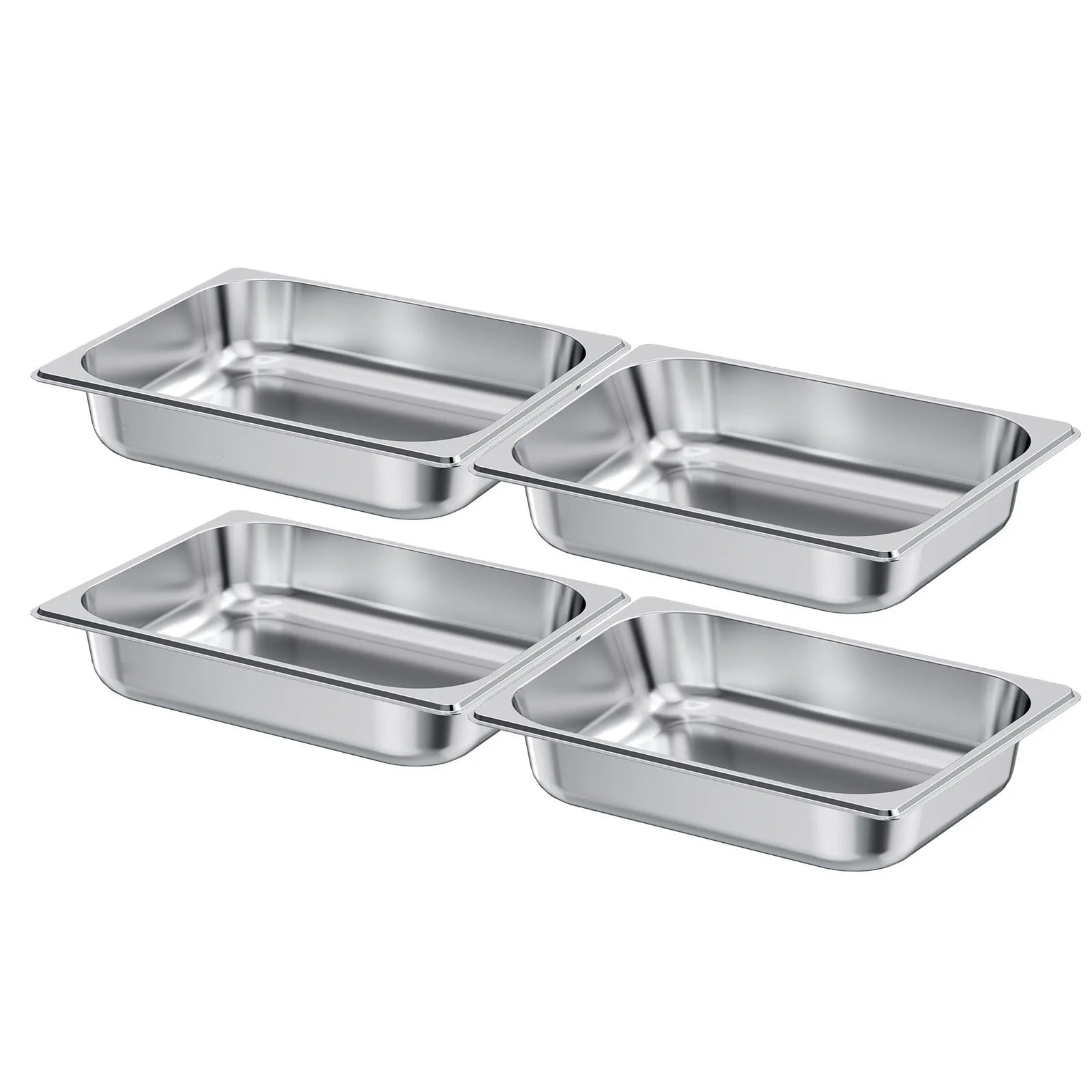 Stainless Steel Hotel Pan 1/2 Size Steam Table Pans Set