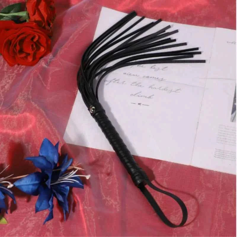 Braided Equestrian Whip, Black or Red