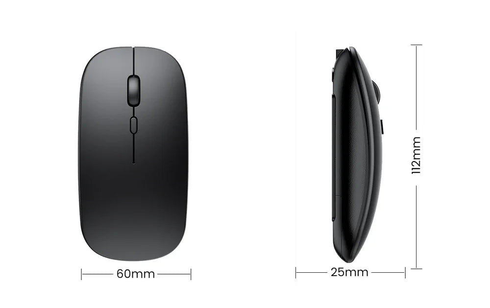 Wireless Mouse Bluetooth-Compatible Gaming Mouse (Dual Mode:BT+2.4Ghz) Ergonomic Rechargeable Mice for PC/Laptop/Macbook 