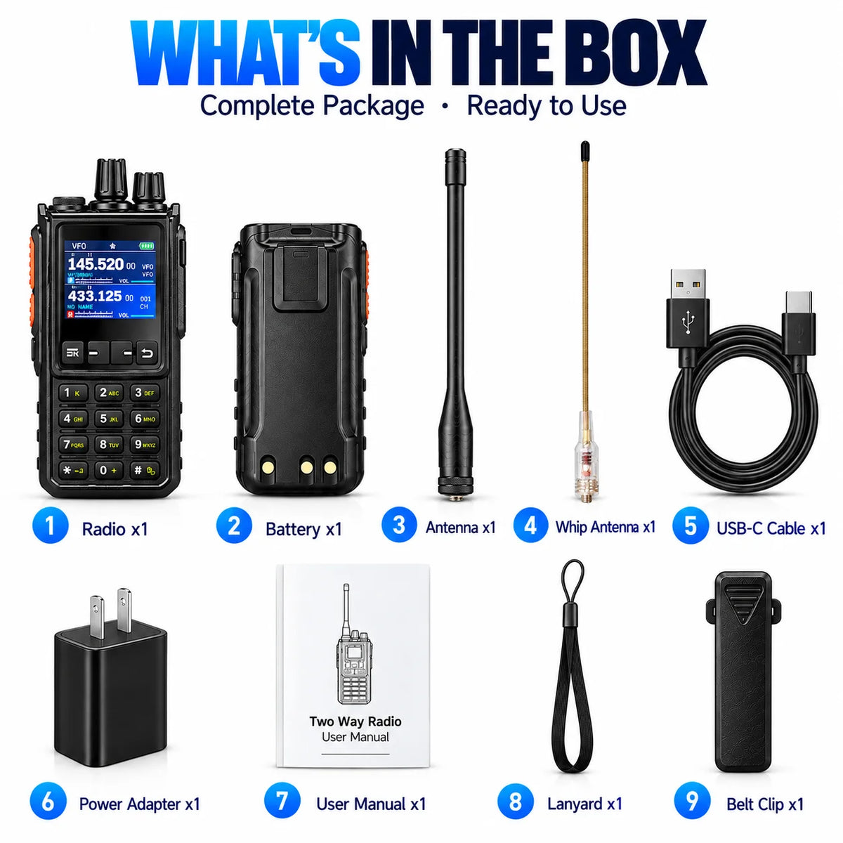 H28Y Handheld Two-Way Radio with Shortwave Receiver