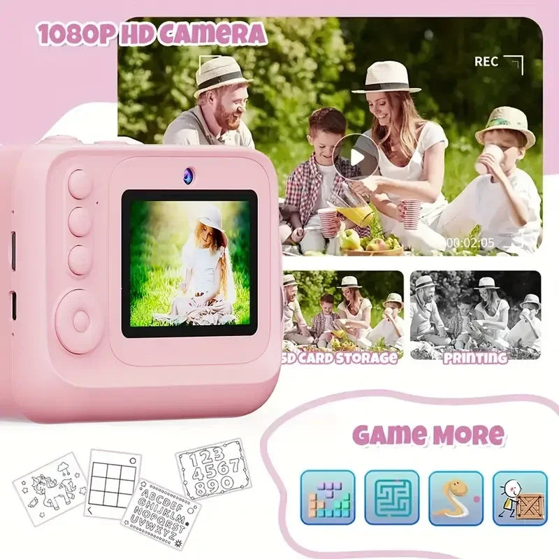Kids Thermal Instant-Print Camera - Colour Options