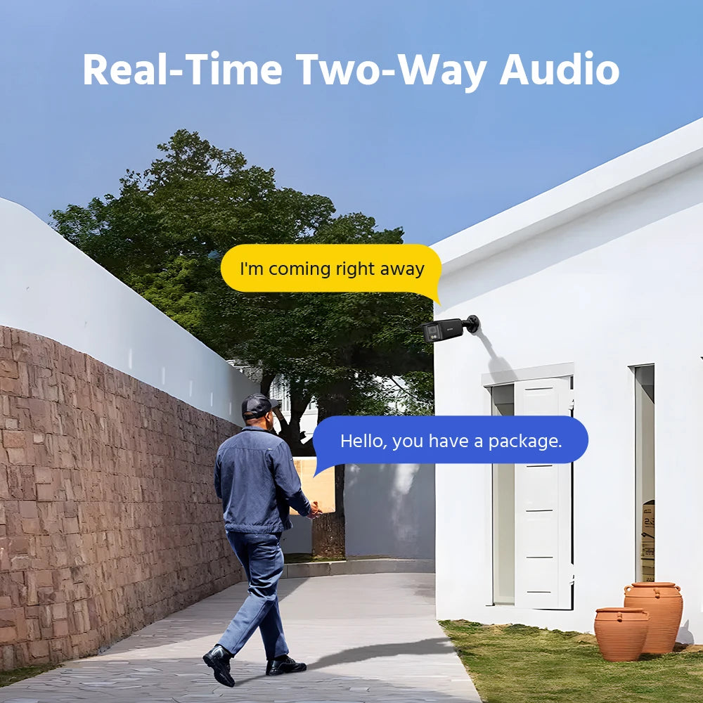 4K 8MP 180° Dual Lens Security Camera with Color Night Vision