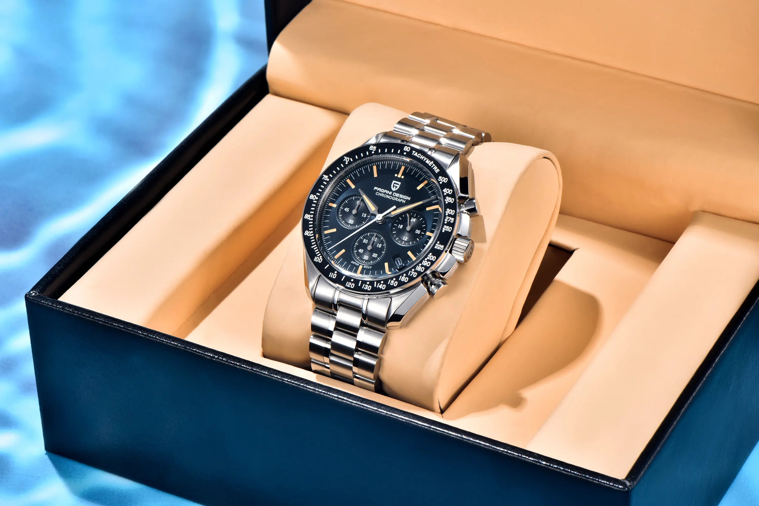 Pagani Design Chronograph Quartz Watch Men's Sapphire Steel 100M