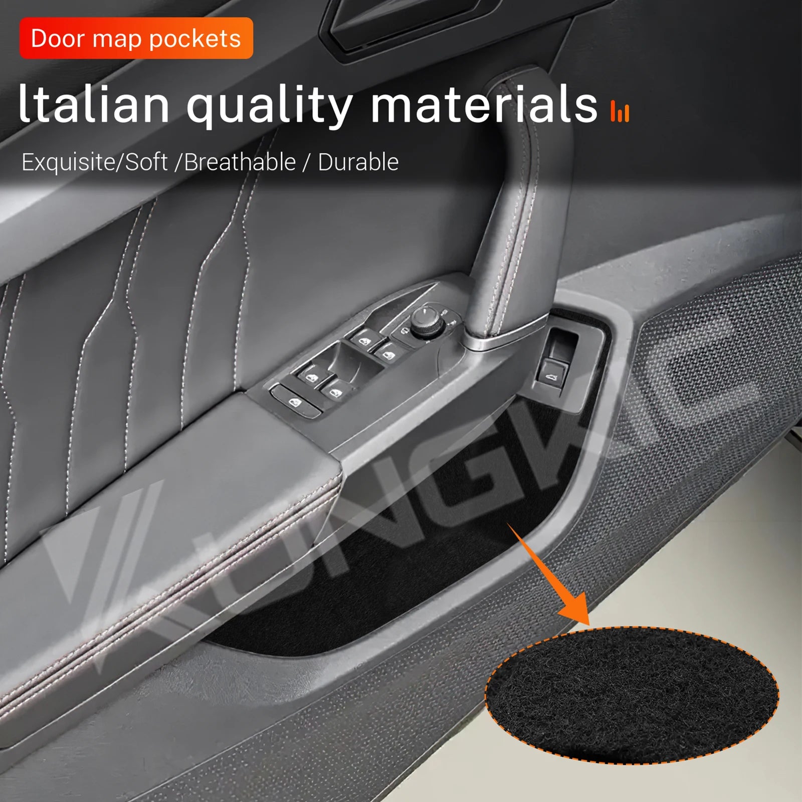 Suede/Polyester Interior Trim Sticker for Seat Leon and Cupra