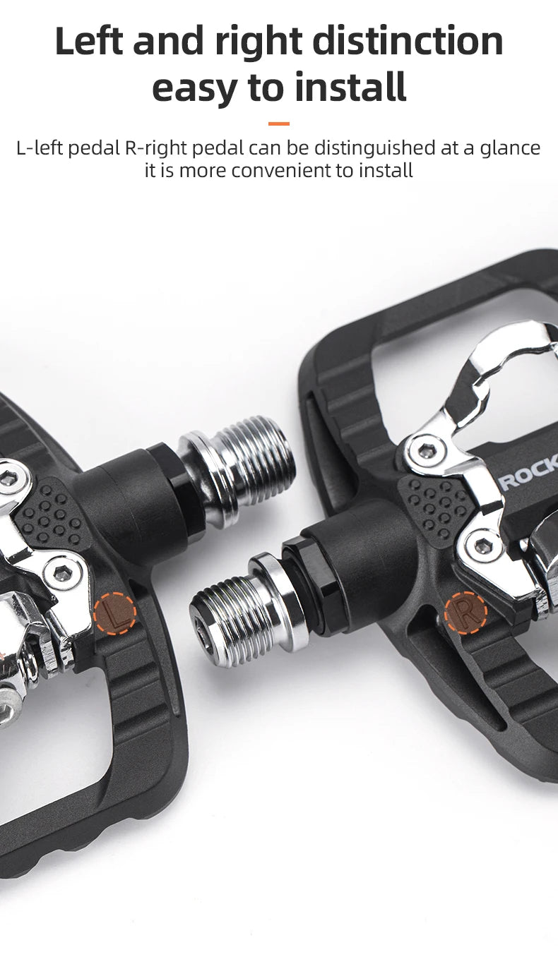 Pedały rowerowe 2 w 1 płaskie i zatrzaskowe z antypoślizgową platformą do Shimano