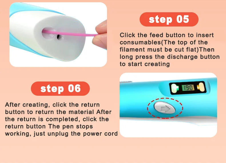 USB-Powered 3D Drawing Pen for 1.75mm PLA