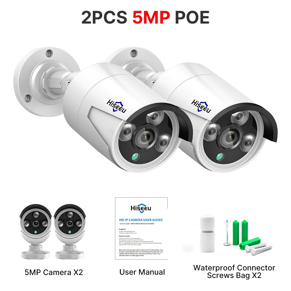 5MP POE IP Camera with Human Detection and Night Vision