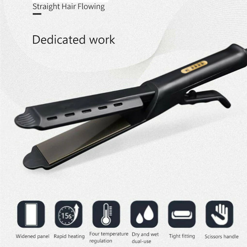 Ceramic Tourmaline Ionic Hair Straightener with Adjustable Heat