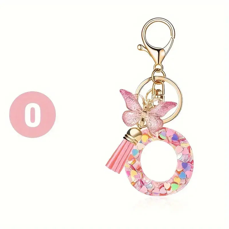 Fashion DIY Κεφαλίδες A-Z Letters keychain Μεταλλικός Φαρέτρα Pendant Key Chain Γυναίκες Κλειδί Αυτοκινήτου Αλυσίδα Απλό Γράμμα Όνομα Κλειδί Δώρο Κοσμήματα