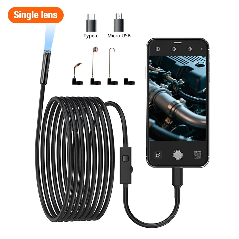 Single/Dual Lens Endoscope Camera with LED Lights