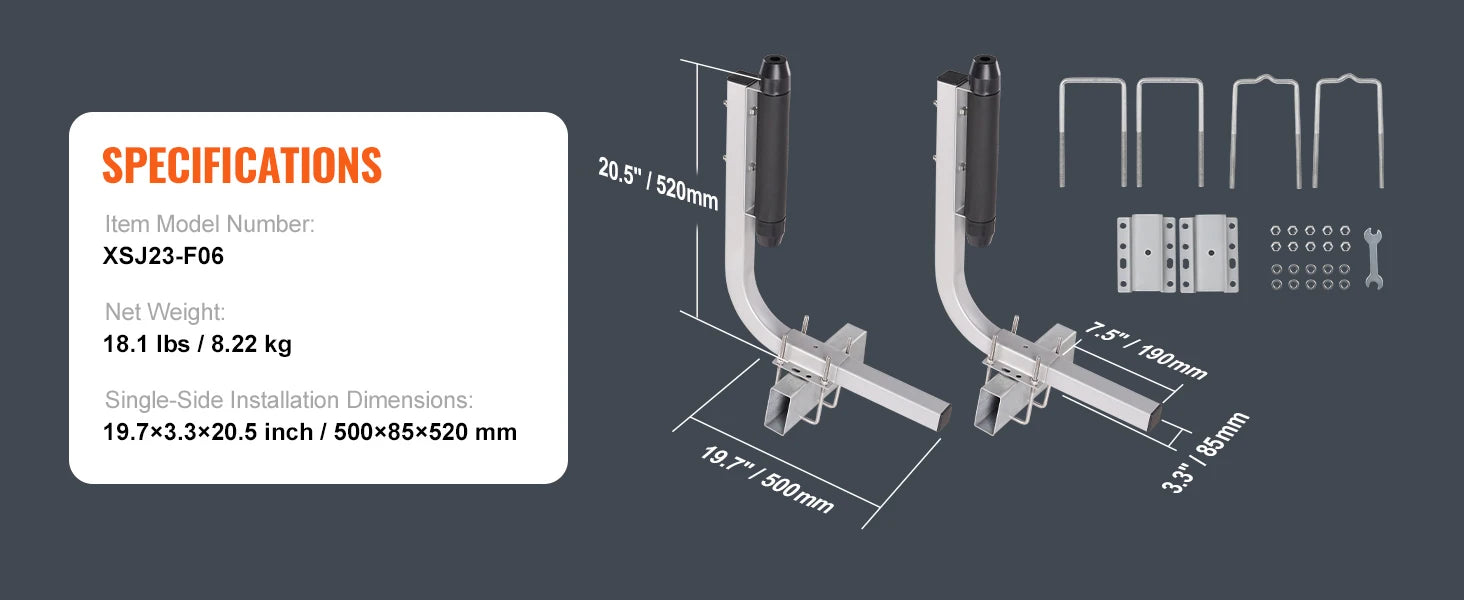 Adjustable Galvanized Boat Trailer Guide Poles (2PCS)