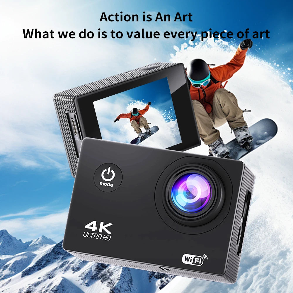Magecam 4K Action Camera 1080P/30FPS WiFi 2.0" 170D Underwater Waterproof Helmet Video Recording Camera Outdoor Sports Cameras