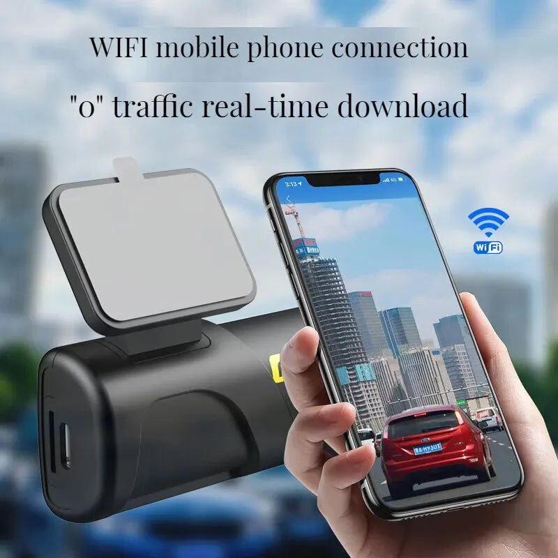 2K 1440P WiFi Dashcam med natvision, stemmestyring og GPS