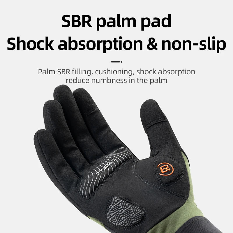 Full Finger Cycling Gloves Touchscreen Windproof Spring Autumn