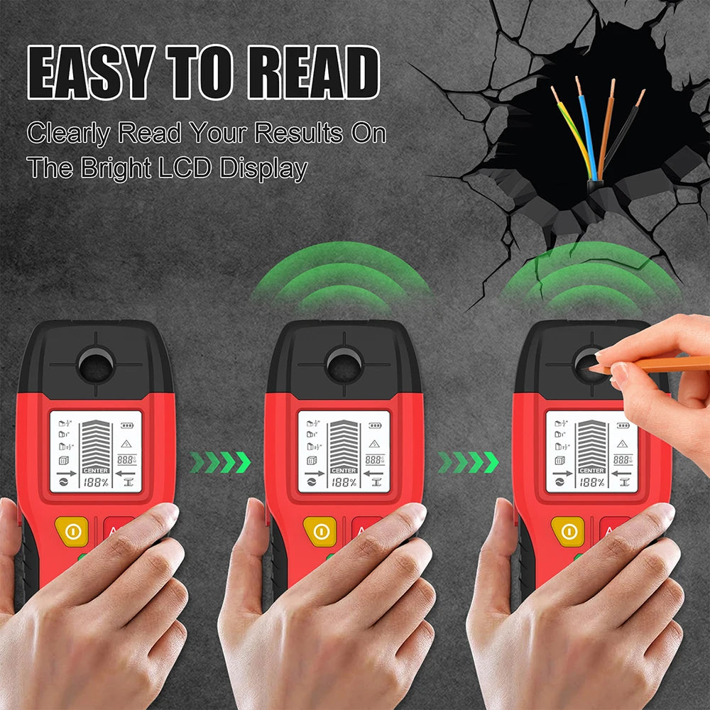 HW-100 Wall Stud Finder with Metal & AC Scan Modes