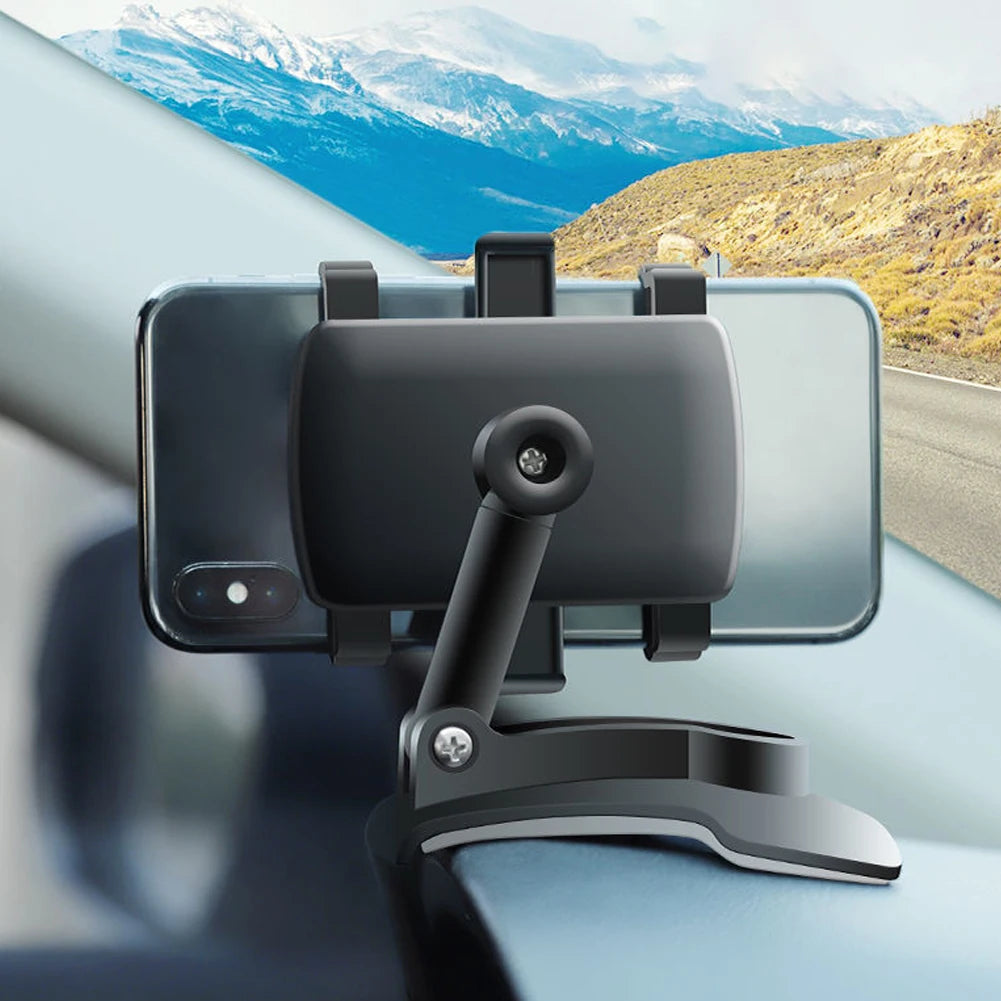 Rotatable Car Phone Holder for Dashboard, Mirror or Sun Visor