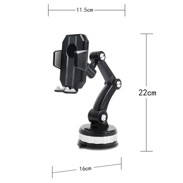 Suction-Mount Car Phone Holder with Adjustable Arm
