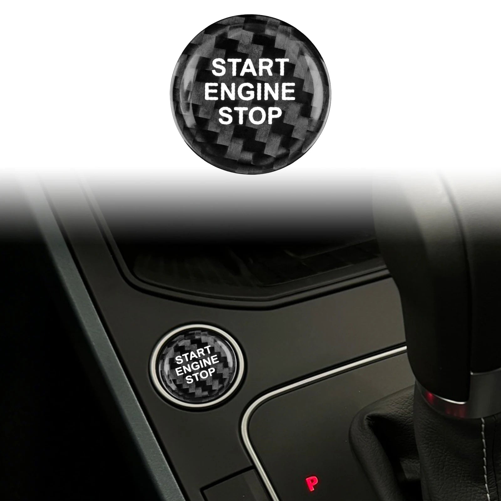 Real Dry Carbon Fiber Start Stop Cover for Cupra and Seat