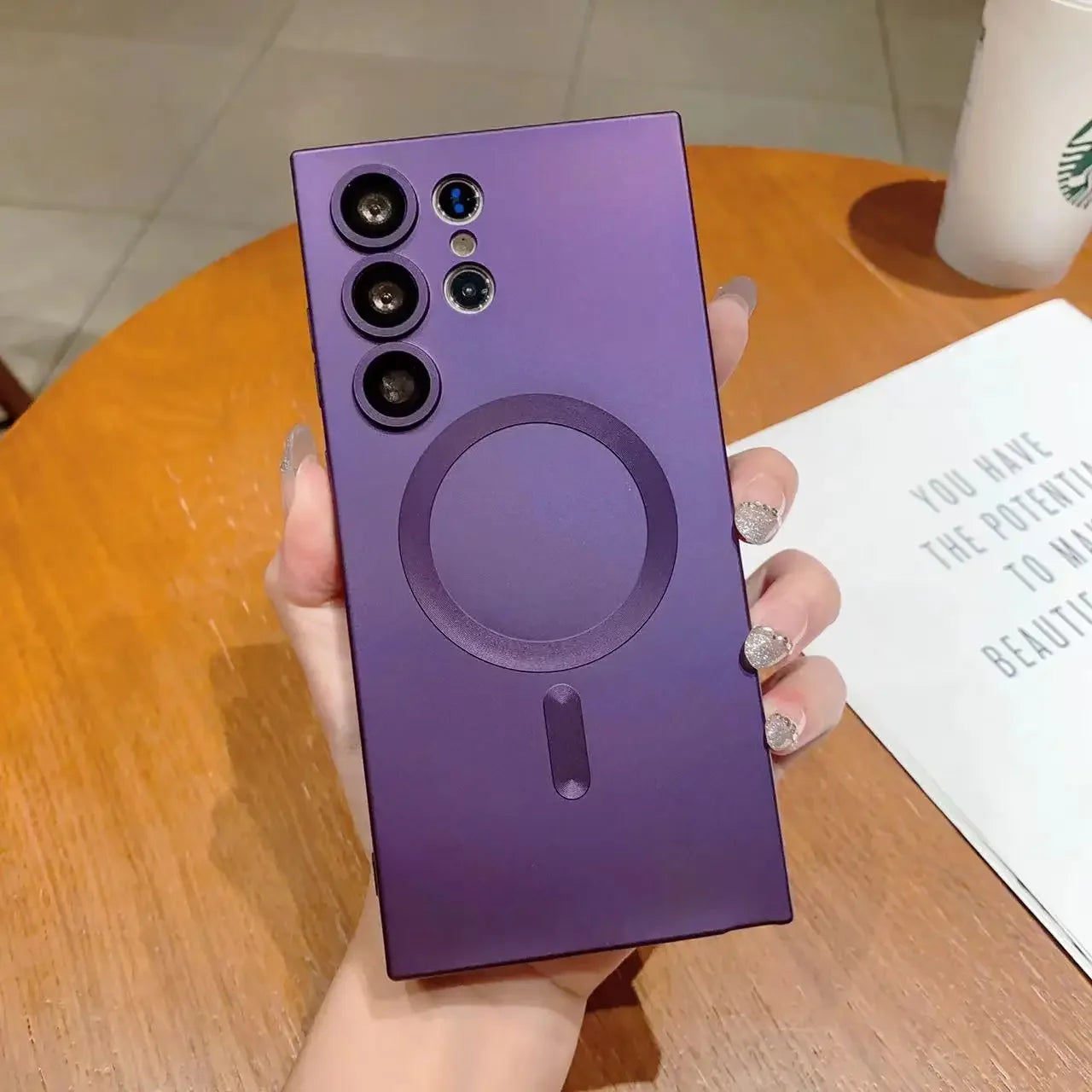 Lyxigt MagSafe magnetiskt fodral för Samsung Galaxy