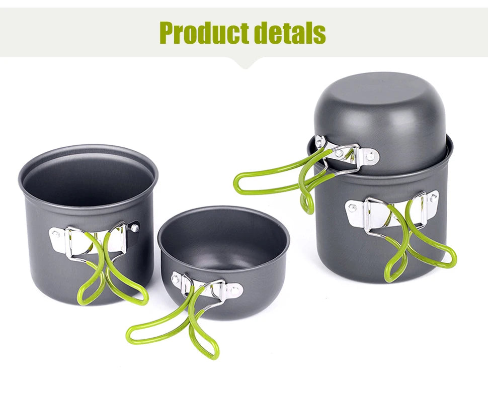 Camping Pot with Non-Stick Surface and Foldable Handle