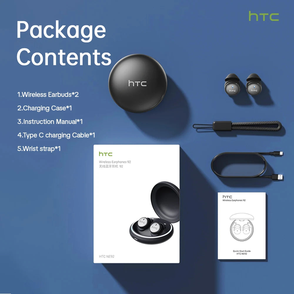 HTC NE92 Wireless Bluetooth 6.0 Sleep Earbuds In Ear Headphones Mini Invisible Earbuds 30H Playtime Comfortable Secure Fit Side Sleep Earphones HiFi Stereo Sound Noise Isolation for Sleeping Travel Office Relaxation Compatibl