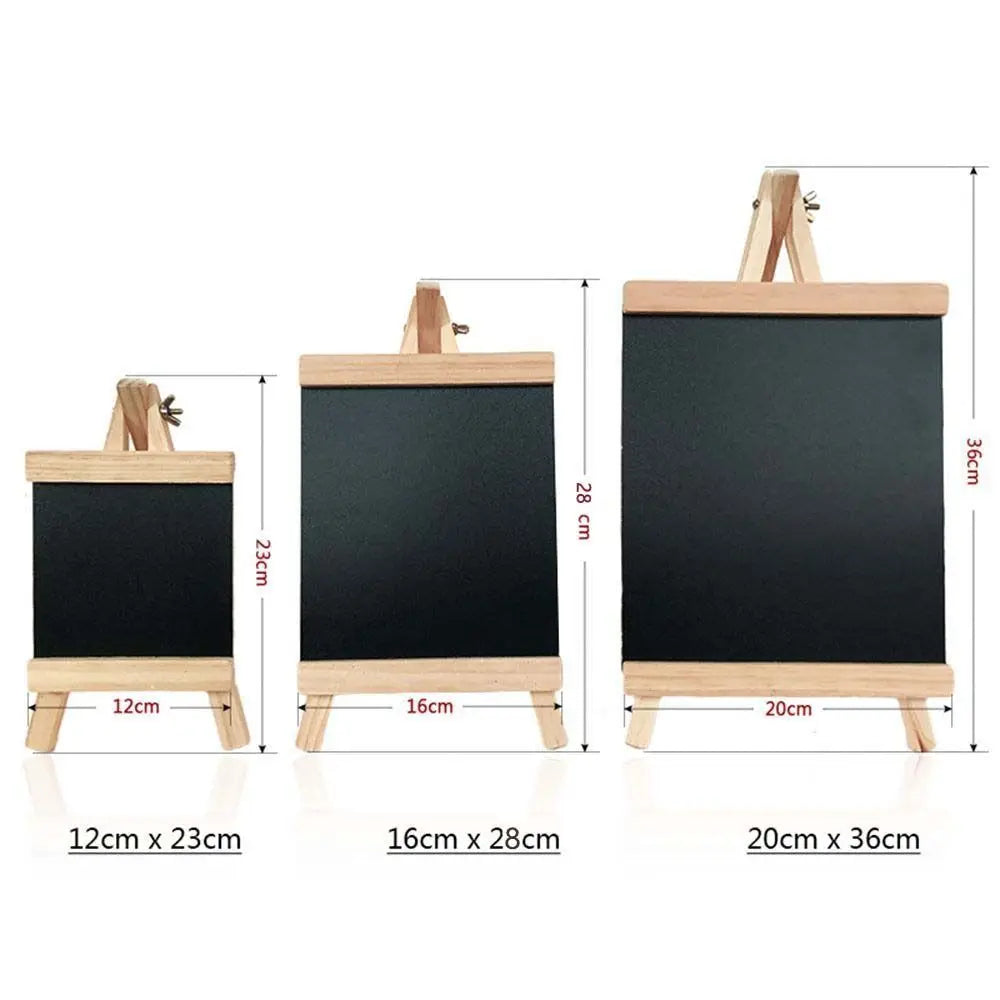 Wood-Framed Desktop Chalkboard Easel, S–L