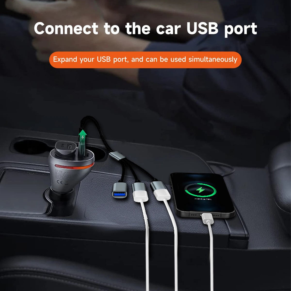 USB-A-splitterhub met 1 ingang en 3 uitgangen, enkele of dubbele verpakking