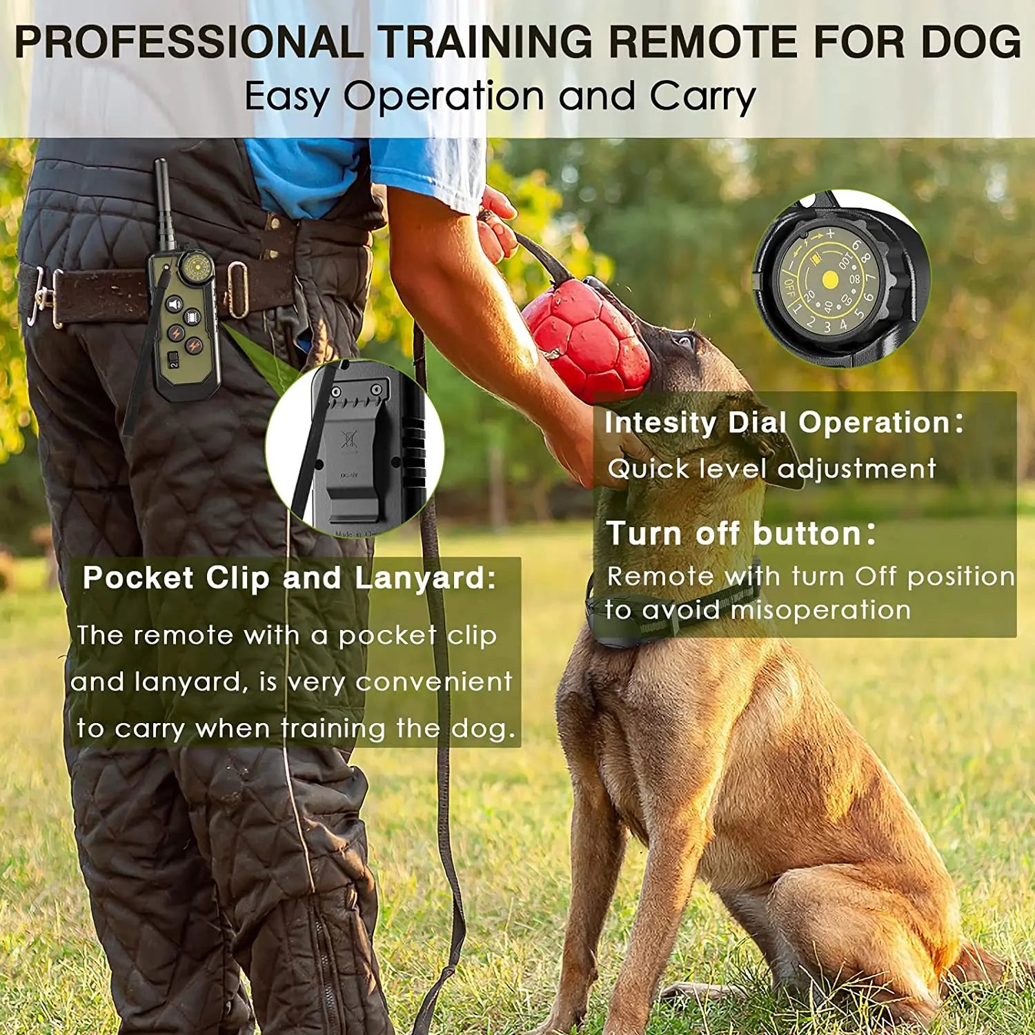 Remote Control Dog Training Collar with Waterproof Receiver