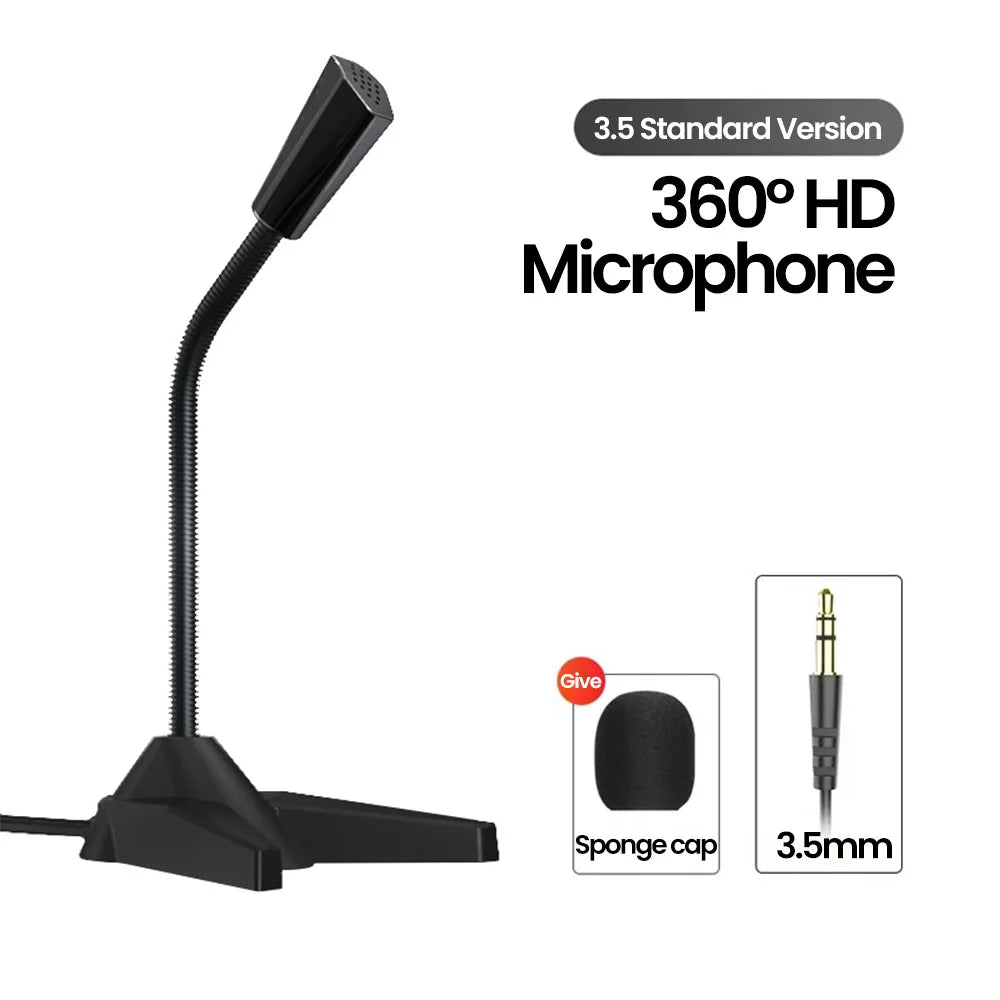 Desktop Condenser Microphone for PC, USB or 3.5mm