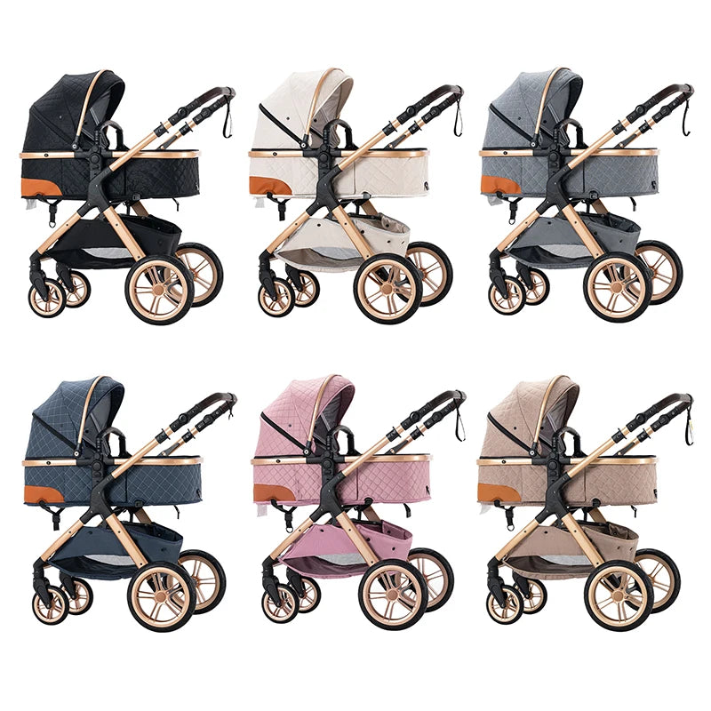 3‑in‑1 Luxury Baby Stroller Travel System