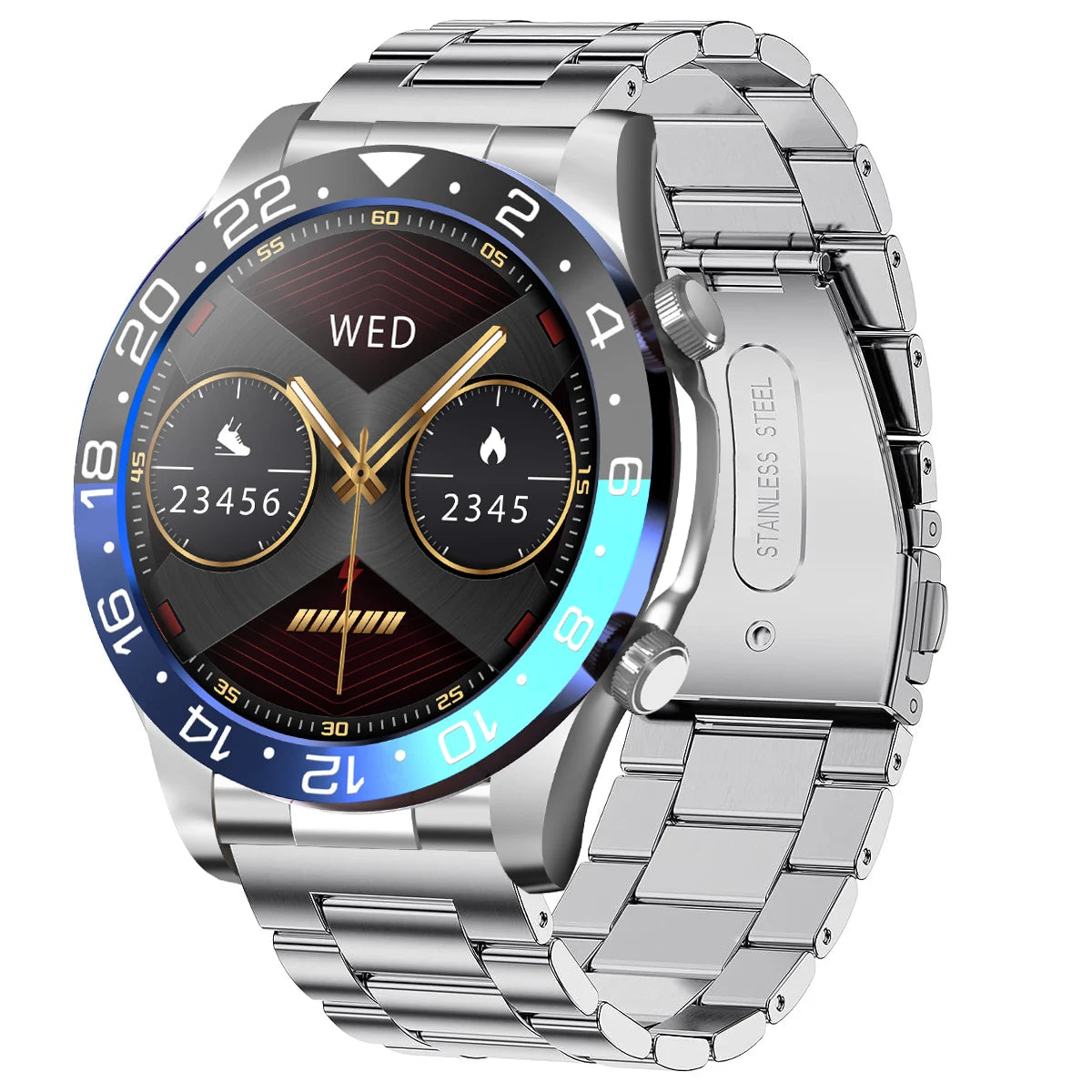 Men’s Smartwatch with AMOLED Display, Bluetooth Call & Fitness Tracking