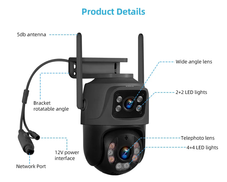 KERUI 8CH NVR Security Camera System with 6MP Dual Lens