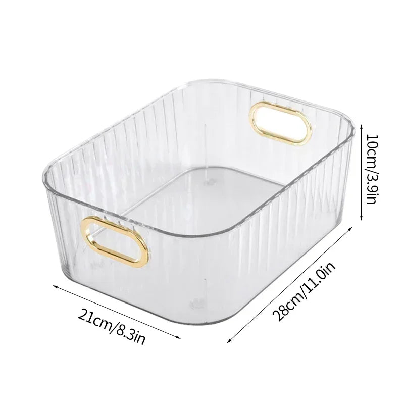 Stackable Rectangular Makeup and Bathroom Storage Organiser