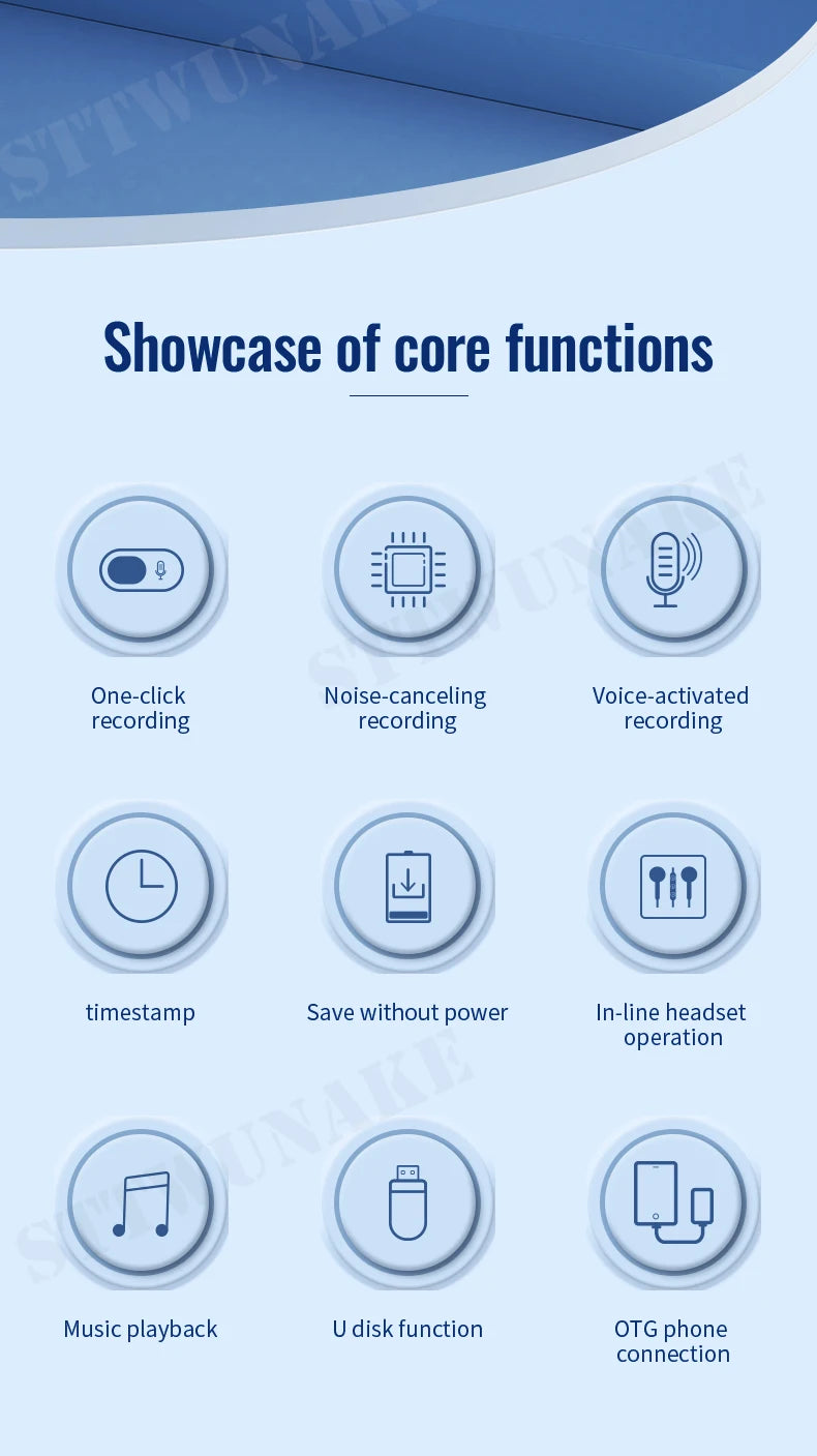 Mini Voice Activated Recorder Only 0.25cm Built-in Magnet Small Digital Audio Recording Sound Device Micro Dictaphone STTWUNAKE