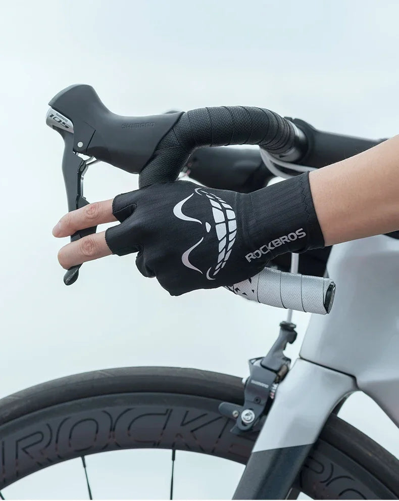 Schokabsorberende halfvinger fietshandschoenen ademende grip