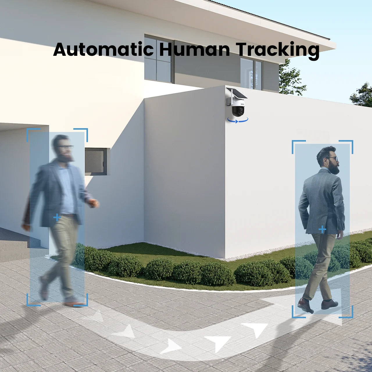 DEKCO 3MP Solar WiFi Outdoor Security Camera with PTZ