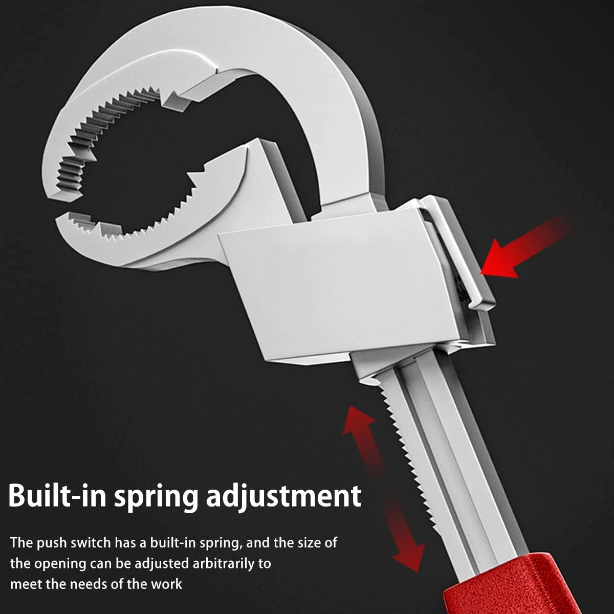 Wide-Opening Adjustable Plumbing Wrench