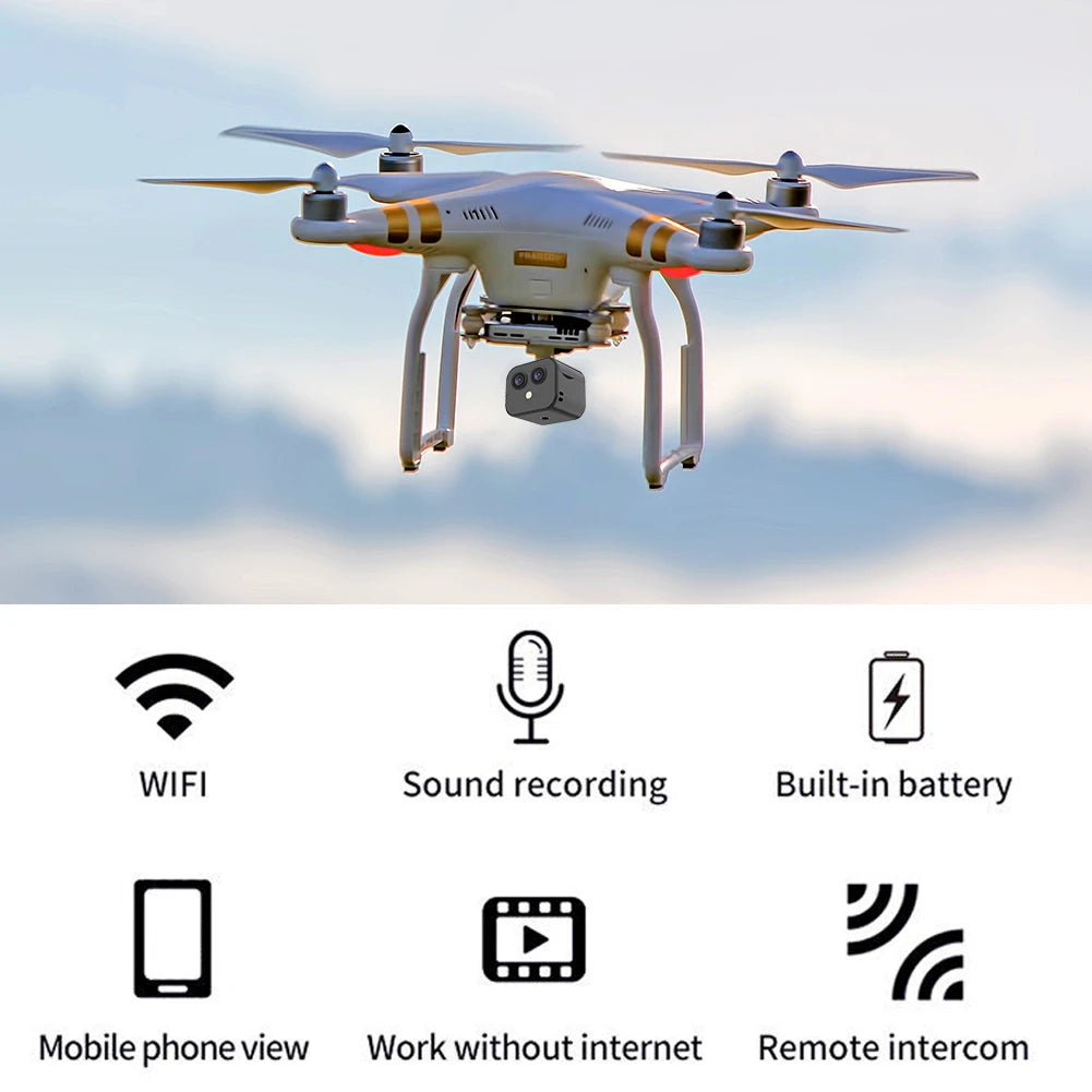 WiFi Mini Camera 4K HD Voice Recorder with Night Vision