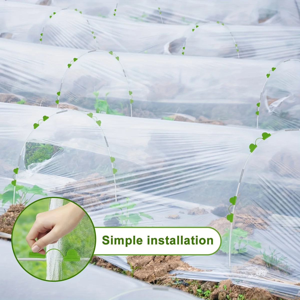 DIY Garden Tunnel Hoop Kit, 122 Pieces