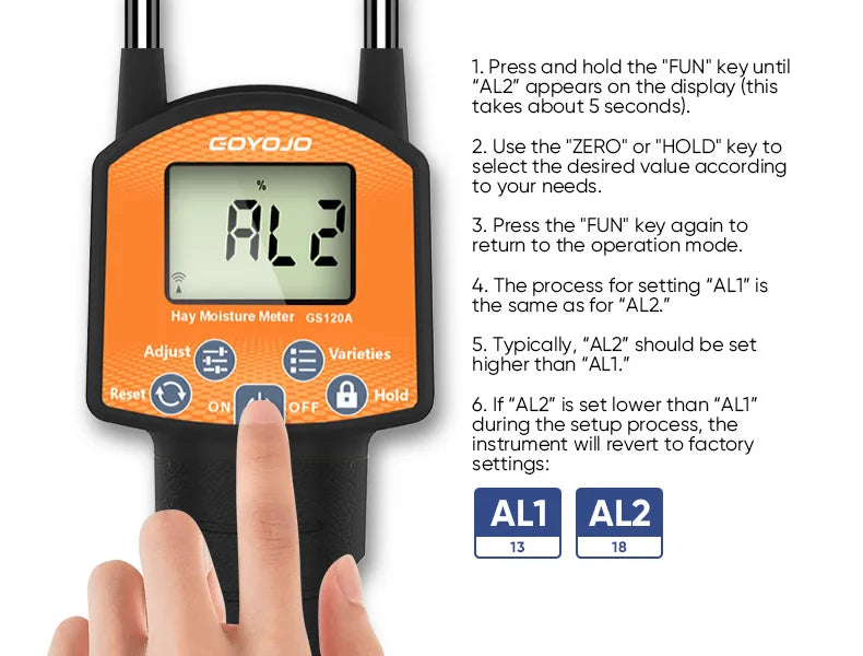 Langprobe digitalt hø/moisture meter