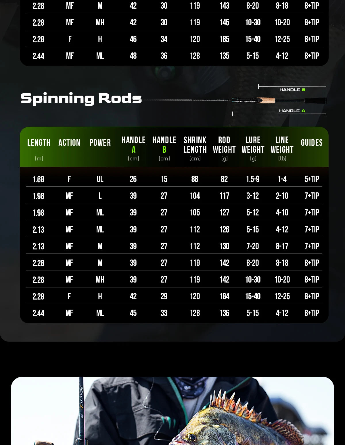 HANDING Magic L Spinning & Casting Fishing Rod