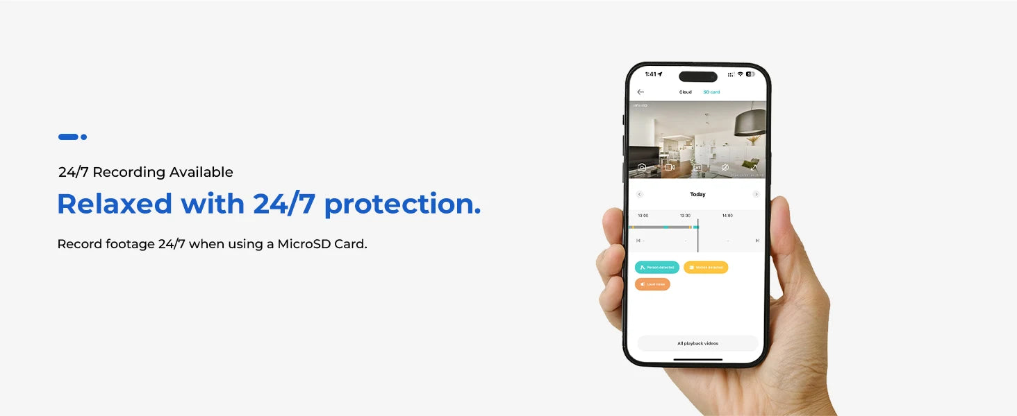 IMILAB C22 WiFi Baby Monitor with 360° PTZ and AI Tracking