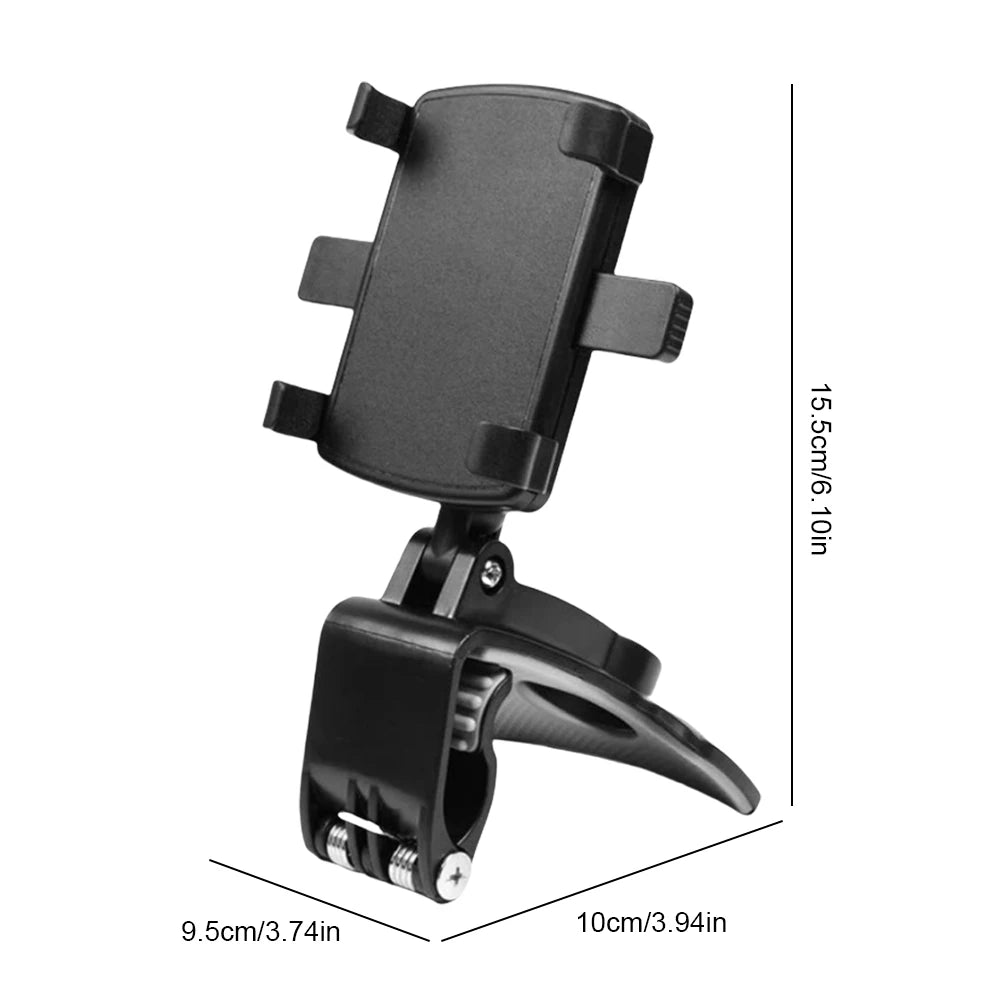 Rotatable Car Phone Holder for Dashboard, Mirror or Sun Visor