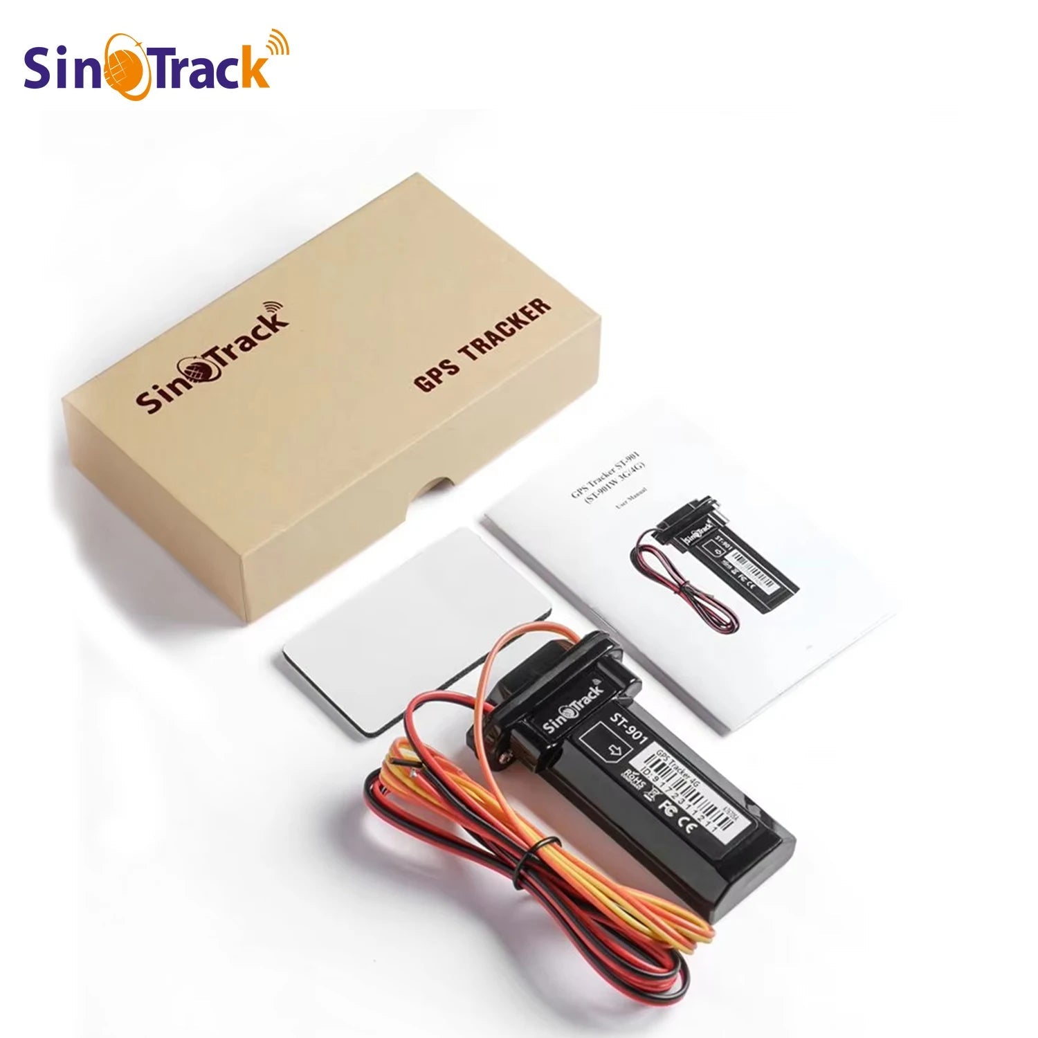 SinoTrack Best GPS Tracker ST-901 Vehicle Tracking Device Waterproof Motorcycle Car GPS GSM SMS Locator with Real Time Tracking