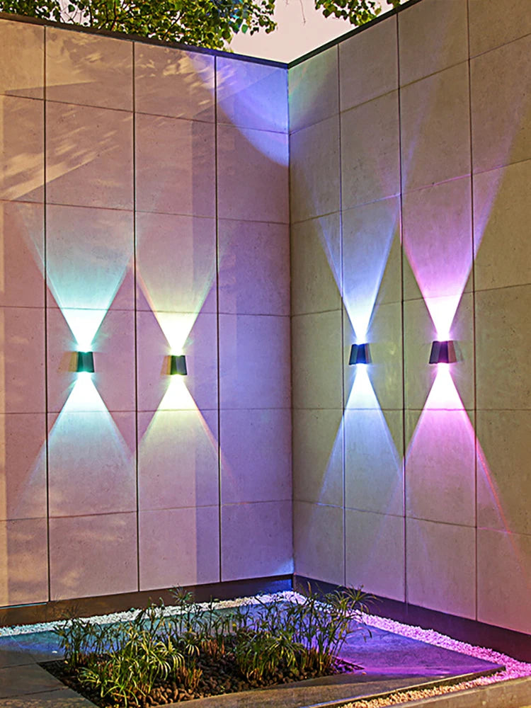 Solar Up-and-Down Wall Light for Garden and Porch, IP65