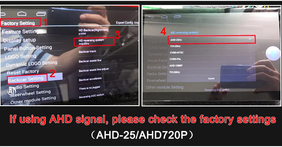 1080P AHD Car Rear View Camera 175° Wide Angle with Guide Lines