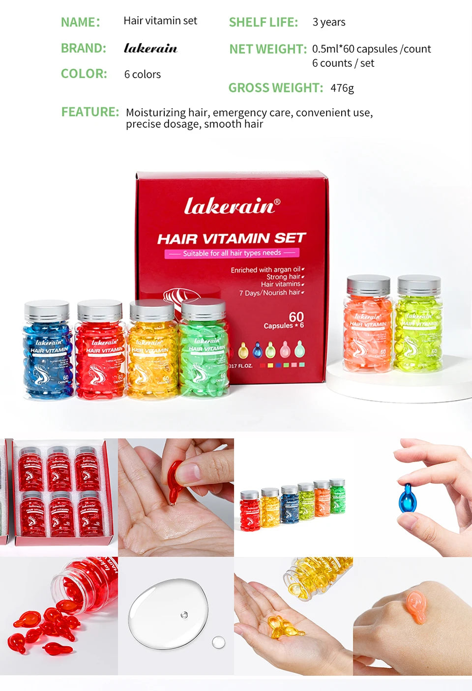 Vitamin Oil Hair Care Essence Capsules